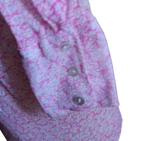 Small Vintage 1960's Pink Top True Mod Bodysuit Long Sleeve Lace Sheer Blouse - Picture 5 of 9